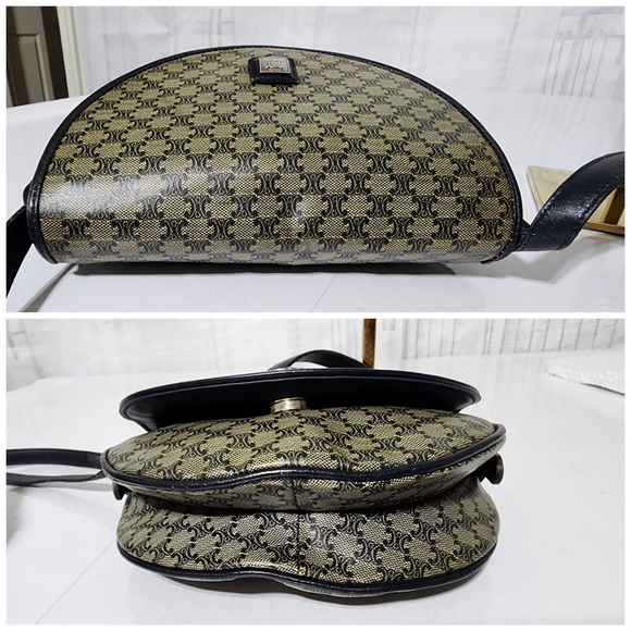 CELINE Macadam Crossbody Bag Navy Blue/Beige - Picture 8 of 16